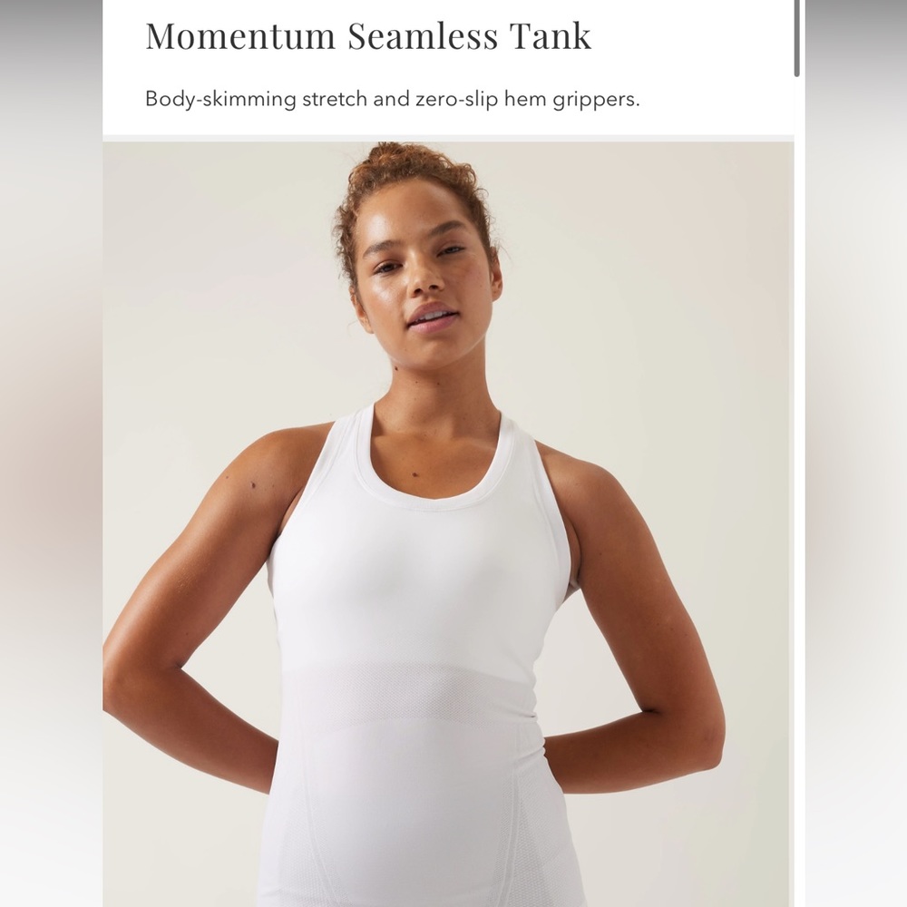 Athleta Momentum Tank White Sz M EUC